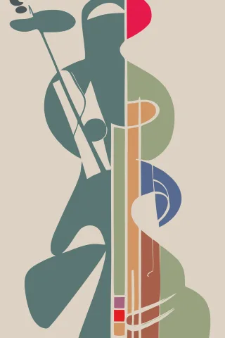 Music Abstract Painting Stickdatei – Musik