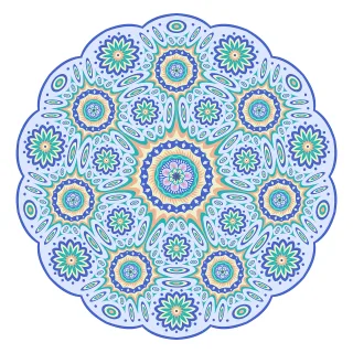 Mandala Geometric Round Stickdatei