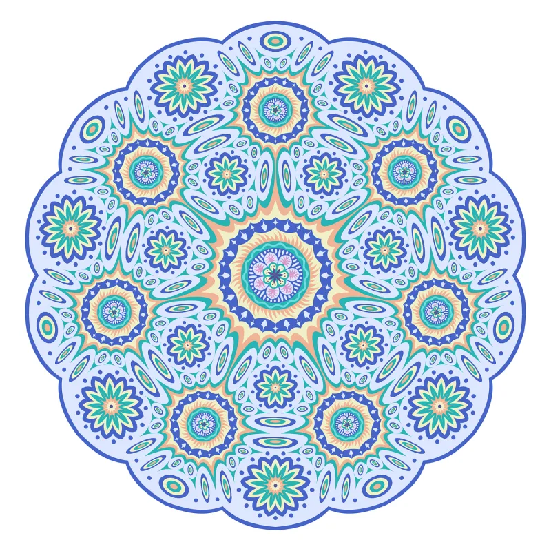 Mandala Geometric Round Stickdatei – Weihnachten