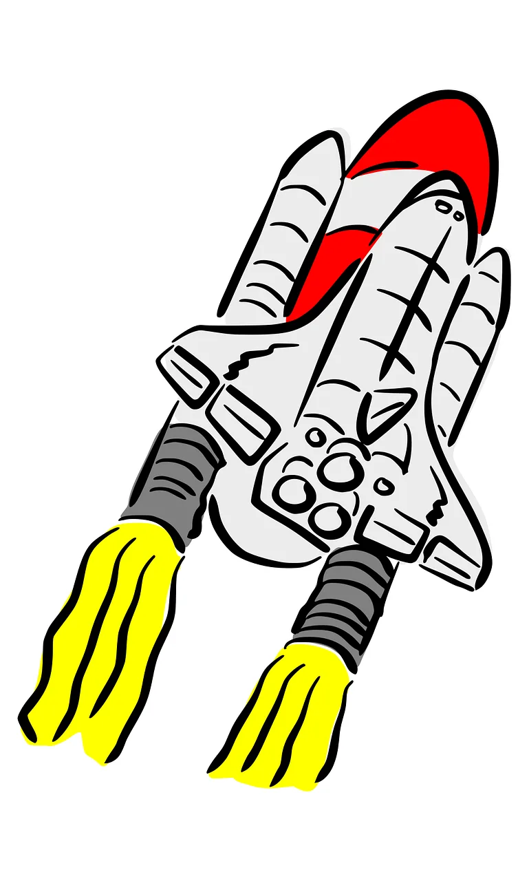 Shuttle Spaceship Launch Stickdatei – Kinder