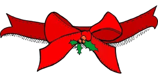 Red bow Christmas Decoration Stickdatei