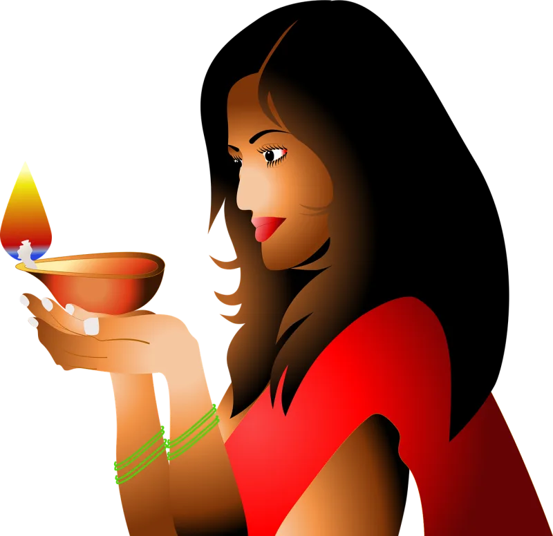 Woman Lamp Cartoon Stickdatei – Weihnachten