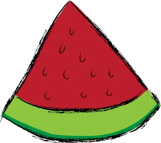 Watermelon Red Green Stickdatei