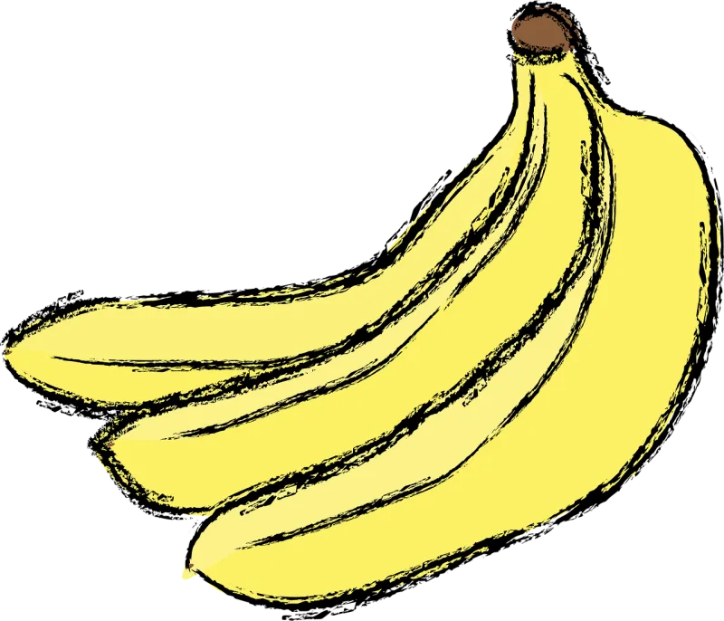 Banana Yellow Fruit Stickdatei – Essen & Trinken