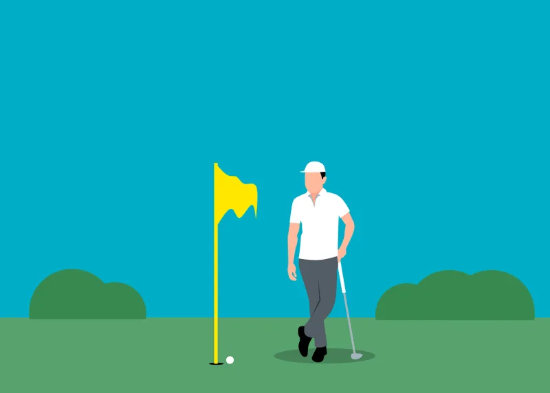Golf Golfer Golfing Stickdatei – Sport