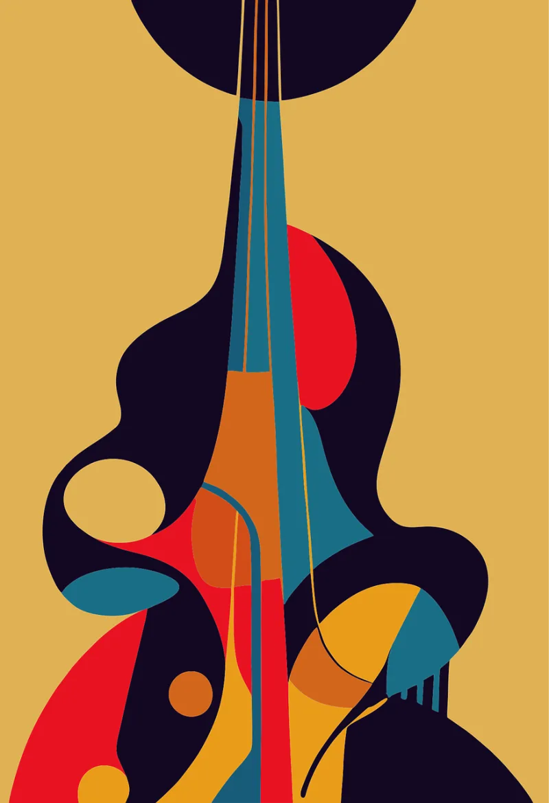 Abstract Jazz Music Stickdatei – Musik