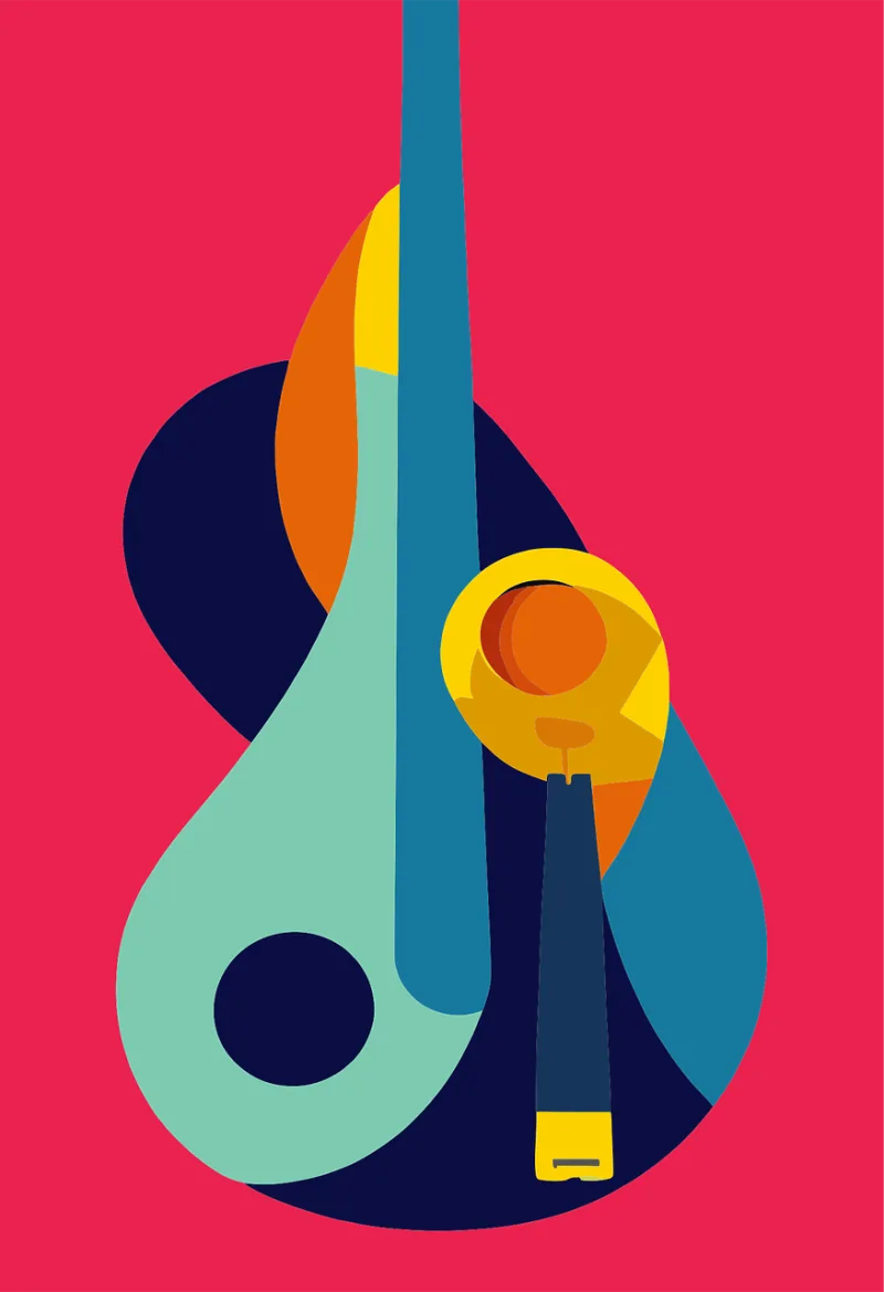 Abstract Jazz Music Stickdatei – Musik