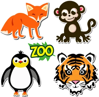 Animals Zoo Wild animals Stickdatei