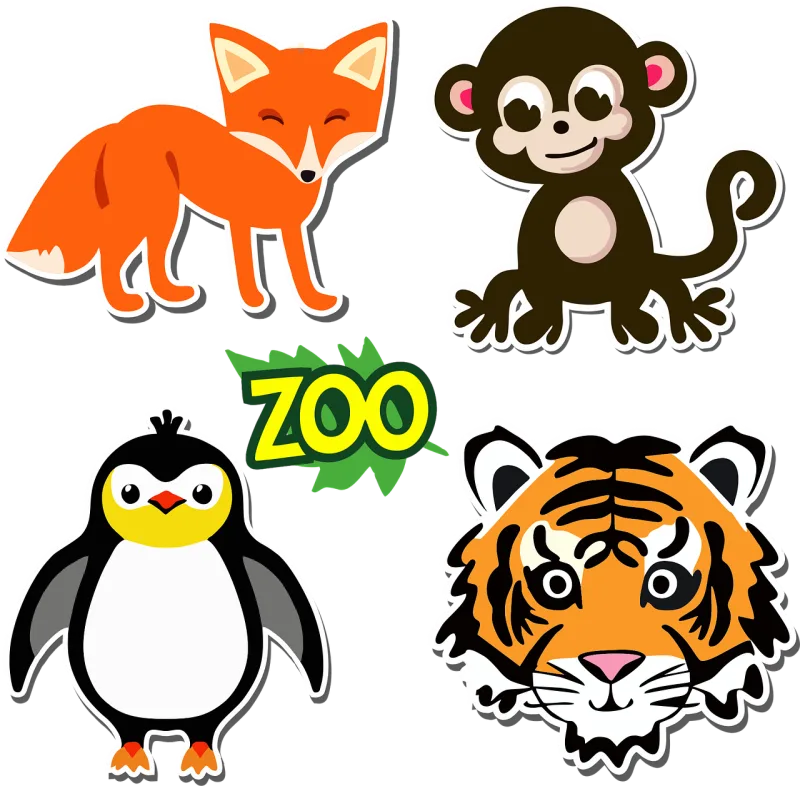 Animals Zoo Wild animals Stickdatei – Tiere