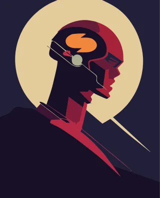 Android Sci-fi Retro Stickdatei