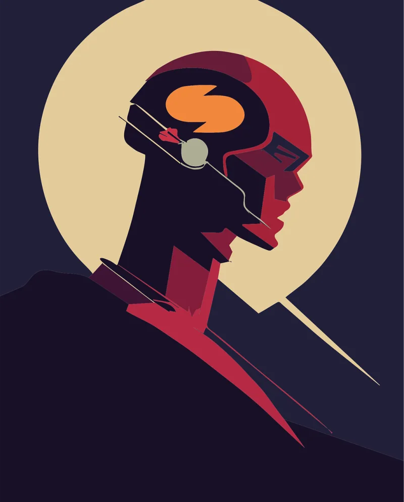 Android Sci-fi Retro Stickdatei – Kinder