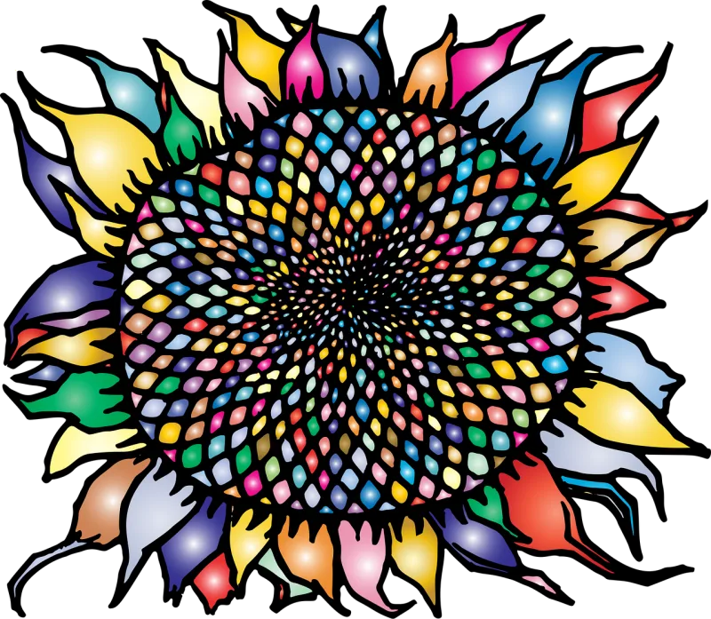 Sunflower Flower Plant Stickdatei – Blumen