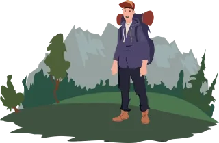 Man Hiker Mountain Stickdatei