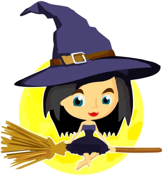 Witch Moon Vector Stickdatei