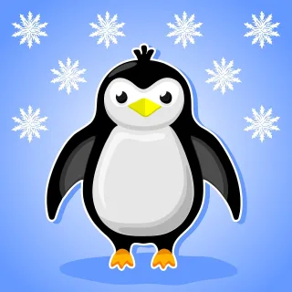 Penguin Snow Cute Stickdatei