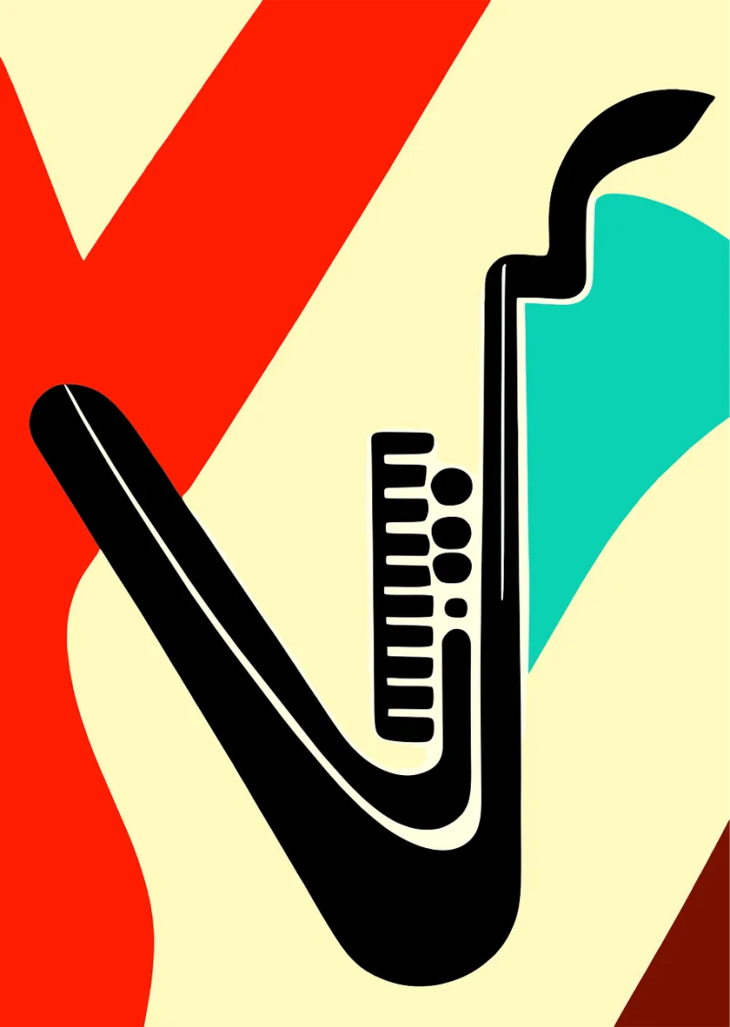 Jazz Music Saxophone Stickdatei – Musik