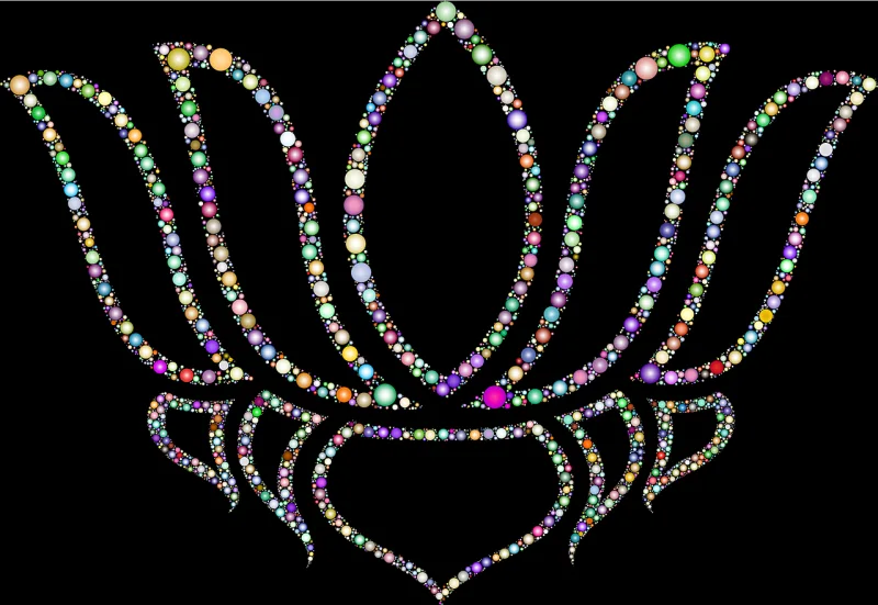 Lotus Flower Dots Stickdatei – Blumen