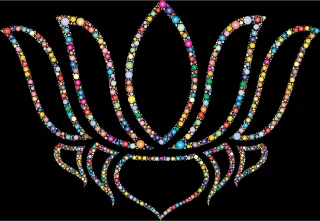 Lotus Nature Flower Stickdatei