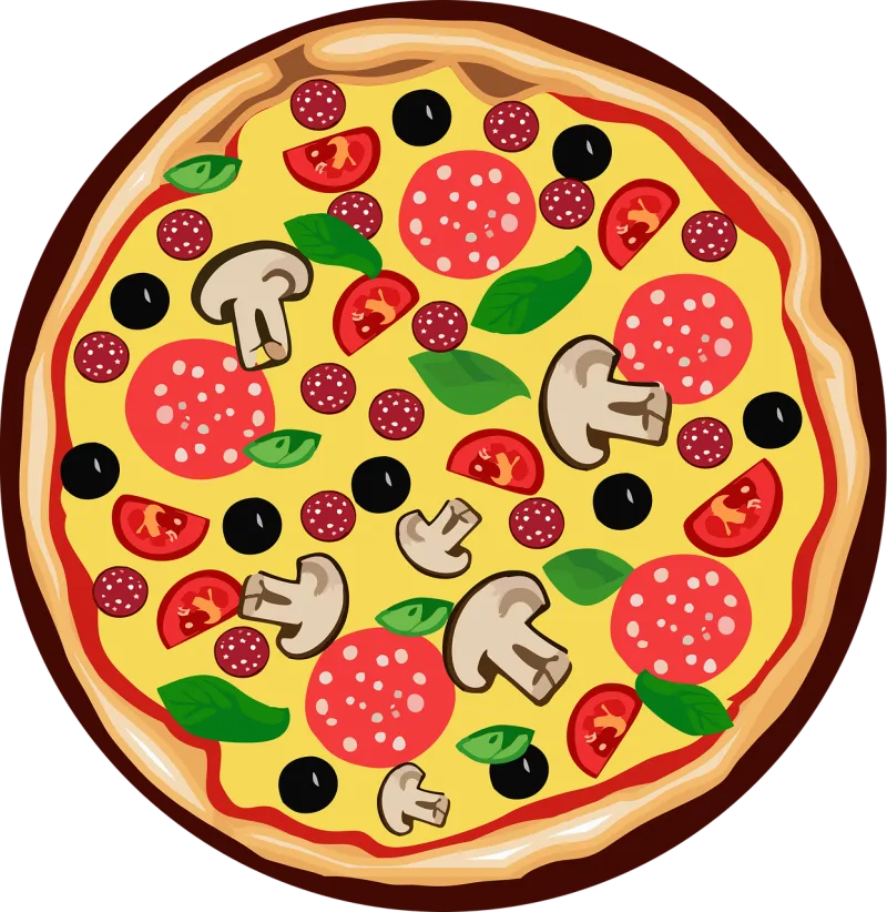 Pizza Food Clipart Stickdatei – Essen & Trinken
