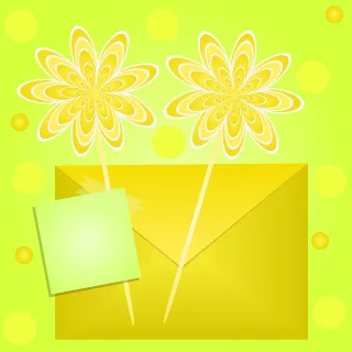 Letter Message Flowers Stickdatei