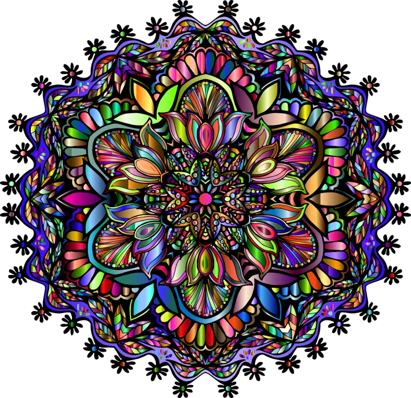 Mandala Floral Flourish Stickdatei – Kinder