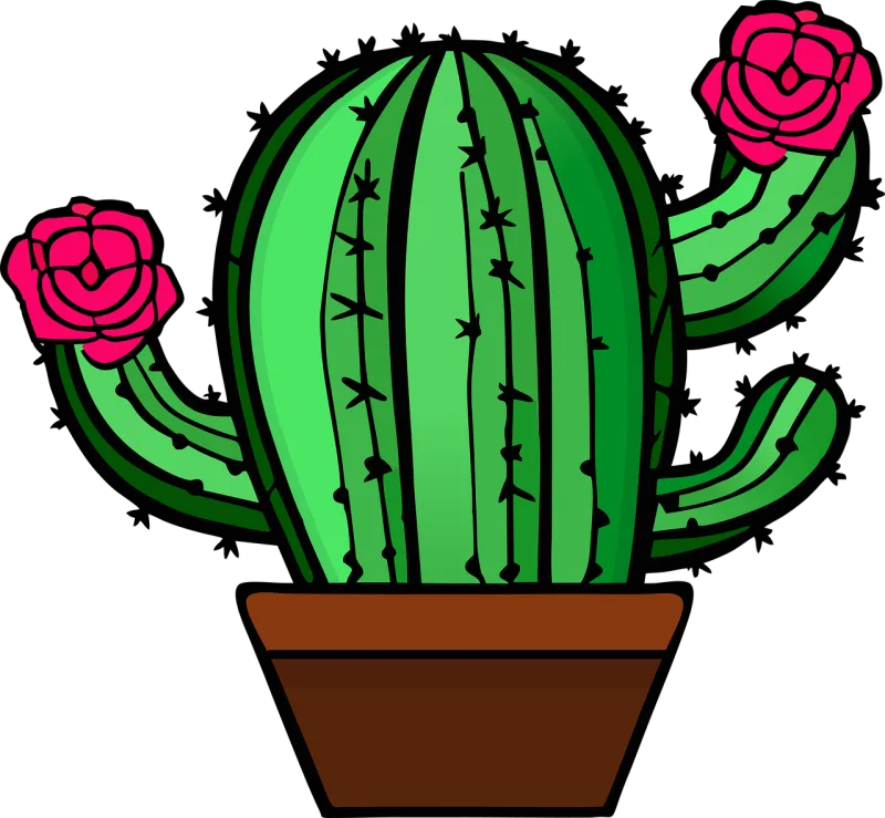 Cactus Flowers Plant Stickdatei – Natur