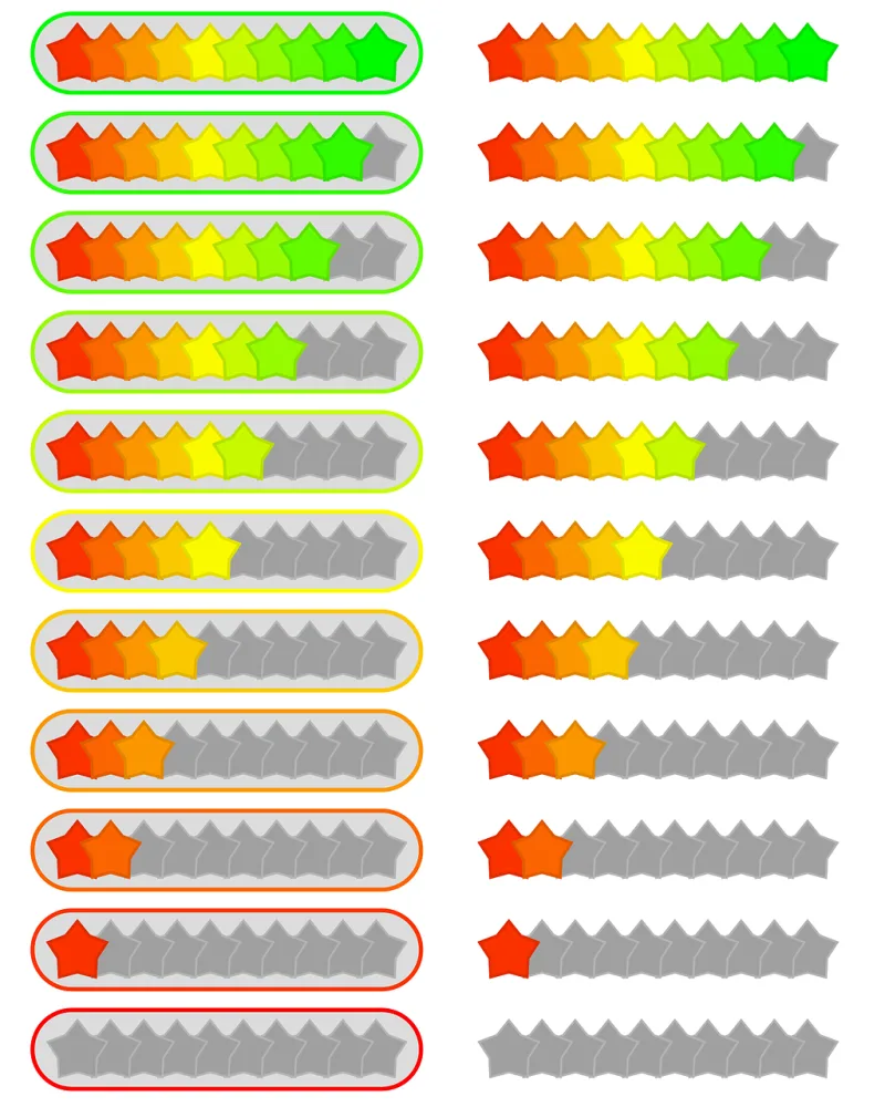 Rating star Star Rate Stickdatei – Natur