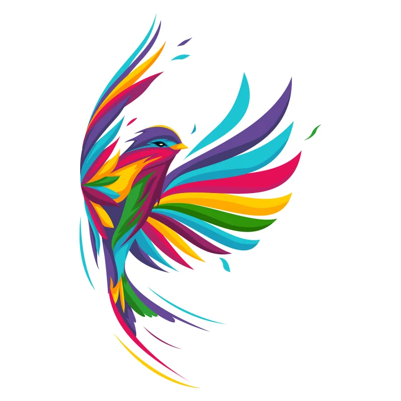 Bird Colorful bird Nature Stickdatei – Tiere