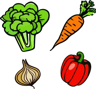 Vegetables Broccoli Bell pepper Stickdatei