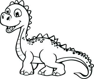 Dinosaur Herbivores Cute Stickdatei