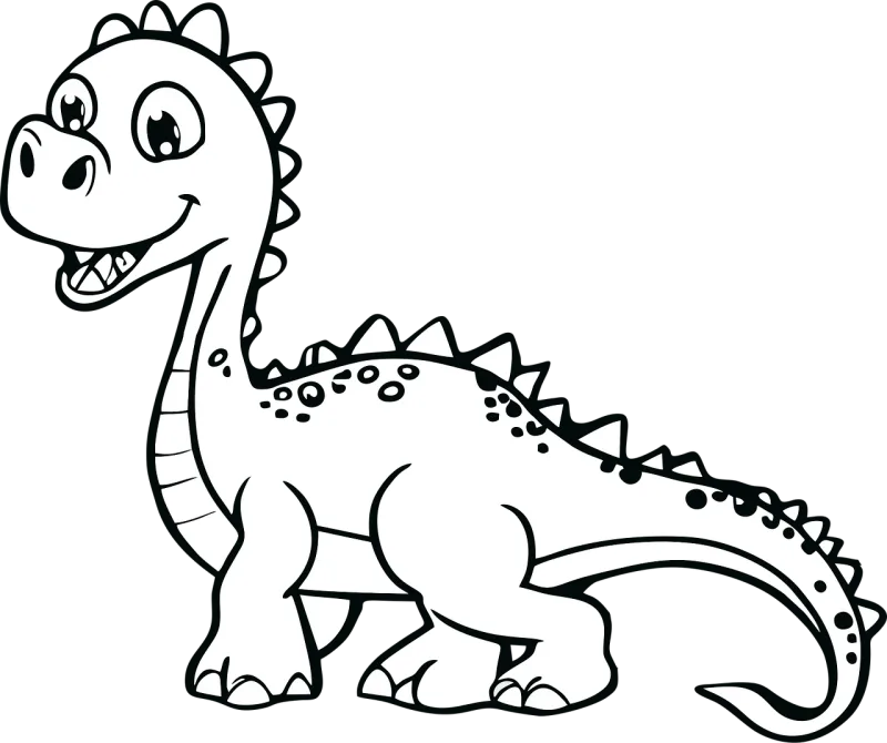 Dinosaur Herbivores Cute Stickdatei – Kinder