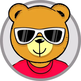 Teddy bear Sunglasses Glasses Stickdatei