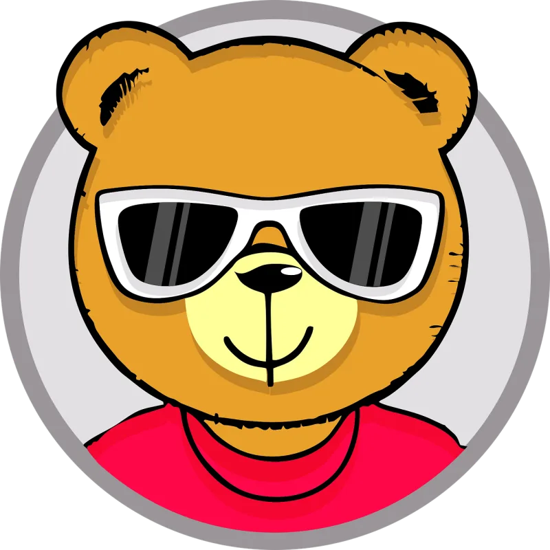 Teddy bear Sunglasses Glasses Stickdatei – Kinder