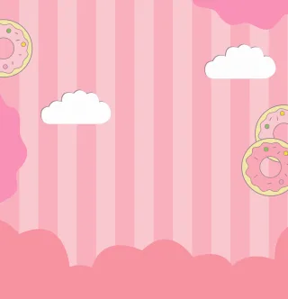 Pink background Striped background Doughnuts Stickdatei