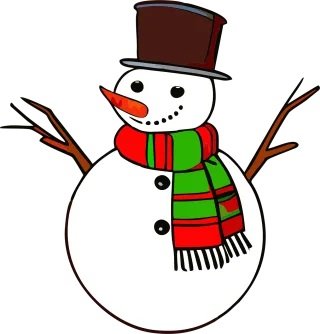 Snowman Scarf Carrot Stickdatei