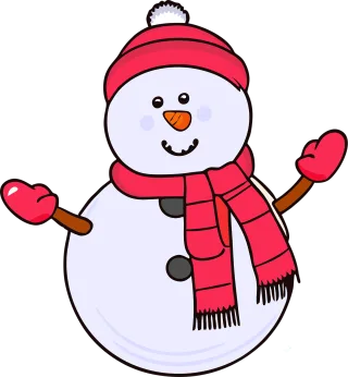 Snowman Snow Scarf Stickdatei
