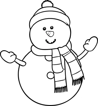 Snowman Scarf Snowballs Stickdatei