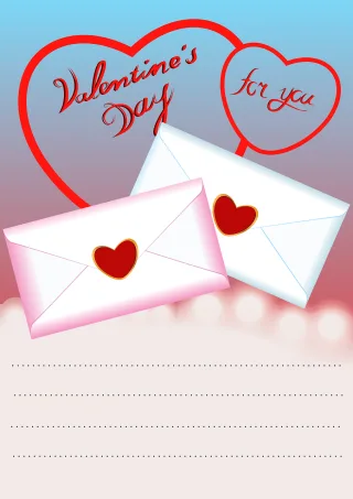 Letter Heart Envelope Stickdatei