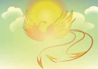 Bird Flame Fire Stickdatei