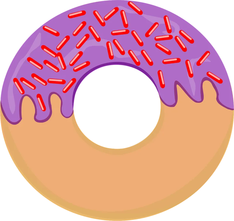 Donut Sweet Dessert Stickdatei – Essen & Trinken