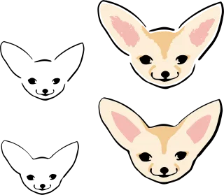 Cute Fennec Fox Stickdatei