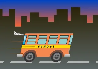 School Bus Vehicle Stickdatei