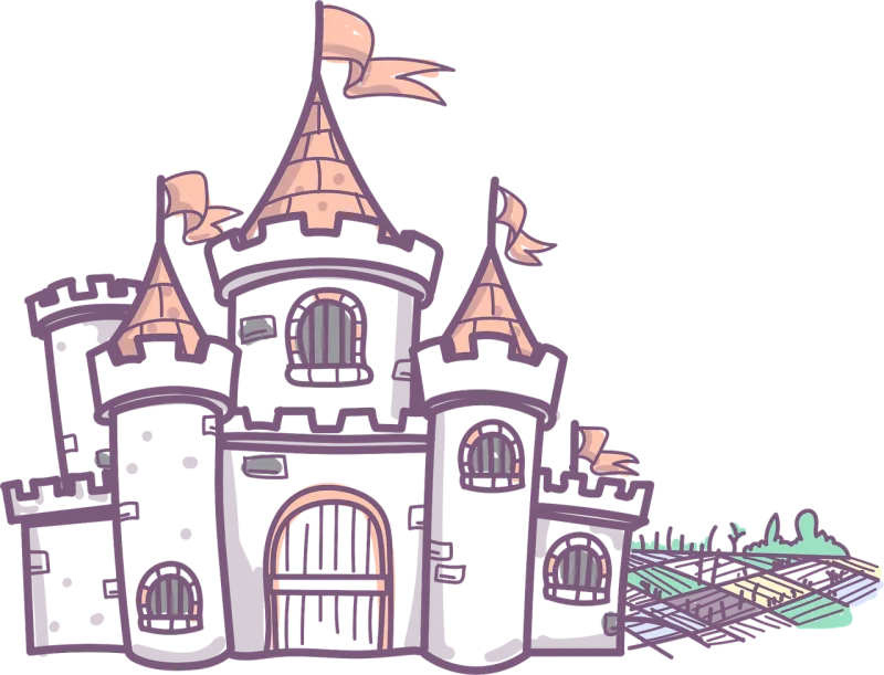 Castle Medieval Architecture Stickdatei – Kinder