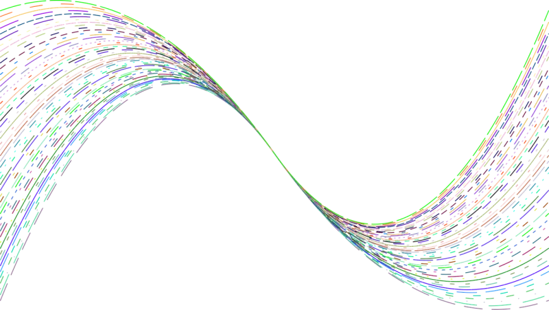 Waves Line art Abstract Stickdatei – Kinder
