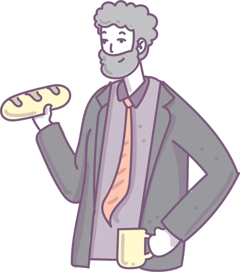 Bread Men Beard Stickdatei – Essen & Trinken