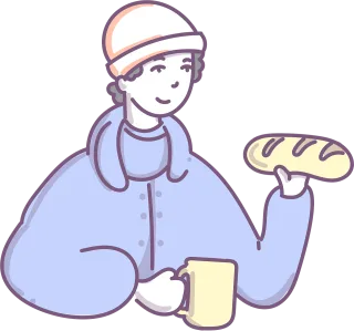 Bread Woman Person Stickdatei – Essen & Trinken