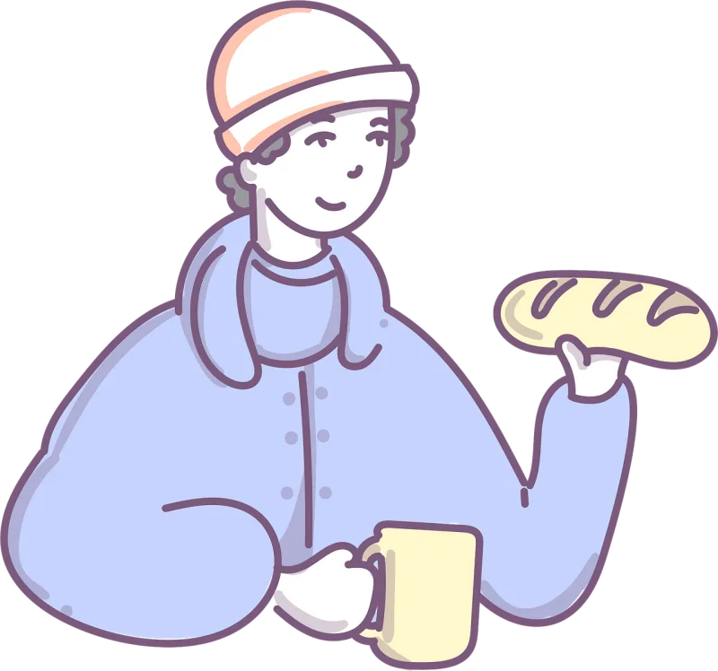 Bread Woman Person Stickdatei – Essen & Trinken