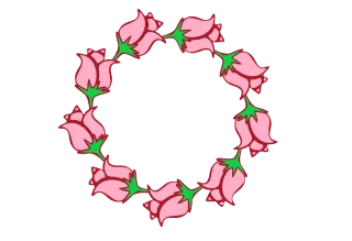 Flower wreath Flower wallpaper Flower Stickdatei