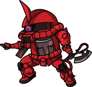 Gundam Zaku Robot Stickdatei