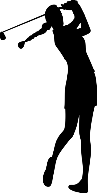 Golf Silhouette Player Stickdatei